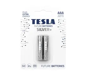 Bateria alkaliczna do mikropenu TESLA SILVER+ AAA (LR03) 2 szt./papier