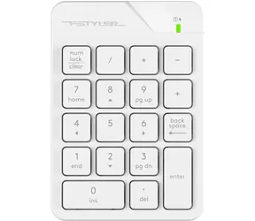 A4Tech FSTYLER FGK21-C biała / bezprzewodowa klawiatura numeryczna / 18 klawiszy / 2,4 GHz / USB-C