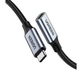 Ugreen US372 Kabel USB-C 3.1 Gen2 (M) - USB-C 3.1 Gen2 (F) 1m czarny / 100W / 4K