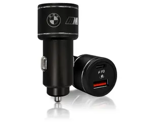Ładowarka samochodowa BMW M Edition 20 W czarna / 1x USB / 1x USB-C