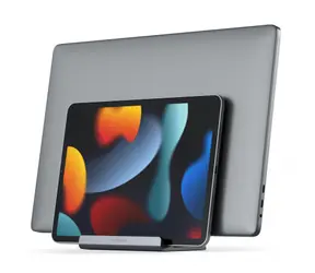 Satechi ST-ADVSM Podwójny pionowy stojak na laptopa w kolorze gwiezdnej szarości / stojak na MacBooka Pro i iPada