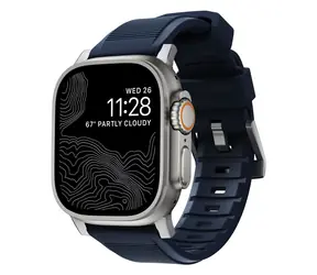 Pasek Nomad Rugged Strap do Apple Watch Ultra (49 i 45 i 44 mm) niebiesko-srebrny 