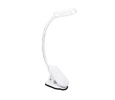 Philips Forys biała / lampa stołowa z klipsem / LED / 5W / 200lm / 4000K / 36cm / IP20