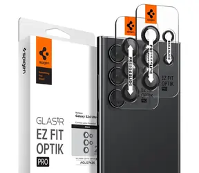 Spigen Glass tR EZ Fit Optik Pro szkło ochronne do Samsung Galaxy S24 Ultra czarne 2 szt