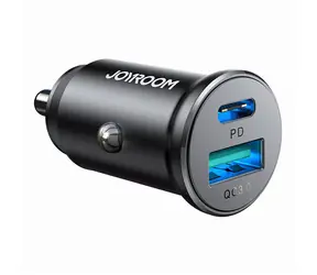 Joyroom JR-CCN05 czarny / Ładowarka samochodowa / 30W / 1x USB-A / 1x USB-C
