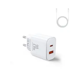 Joyroom JR-TCF05 biały / Adapter do ładowania / 20W / kabel / 1x USB-A / 1x USB-C