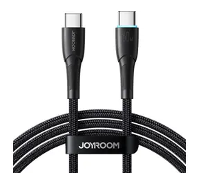 Joyroom SA32-CC3 Kabel ładujący USB-C (M) - USB-C (M) 60 W 1,0 m czarny