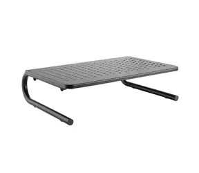 Powerton Cokół pod monitor plastikowy czarny / nośność 20 kg