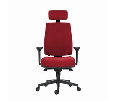 Powerton Jana czerwony / Krzesło ergonomiczne biurowe / nośność 130 kg 