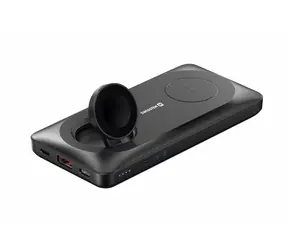 Swissten 22013973 10000 mAh czarny / Power Bank / 22,5 W / ładowanie Apple Watch / USB-A i USB-C i Lightning