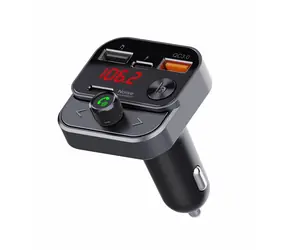 NADAJNIK FM Swissten czarny / Bluetooth / ładowarka USB / zestaw głośnomówiący