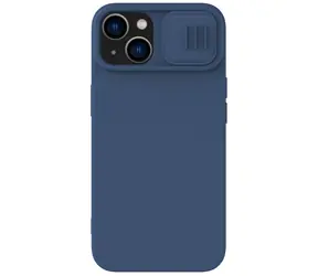 Nillkin CamShield Silky silikonowe etui do Apple iPhone 15 PLUS Midnight blue