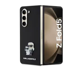 Tylna obudowa Karl Lagerfeld PU Saffiano Karl i Choupette NFT do Samsung Galaxy Z Fold 5 w kolorze czarnym