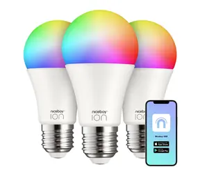 Niceboy ION SmartBulb RGB E27 12W 3szt / LED RGB / E27 / 12W / 1050 lm / 2700-6500K / Wi-Fi