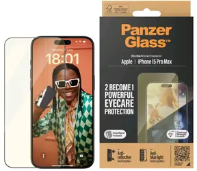 PanzerGlass UWF EyeCare Szkło ochronne do Apple iPhone 15 Pro Max 