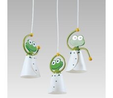 Lampa wisząca dziecięca Luxera FROG E14 biało-zielona / 3x40W 
