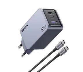 Ugreen Nexode 3- Port szybka ładowarka GaN 100 W / 2x USB-C / USB