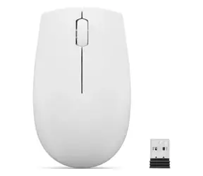 Lenovo 300 Bezprzewodowa jasnoszara / Mysz bezprzewodowa / 1000 DPI / Klucz USB-A 2,4 GHz / 1x AA