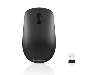 Lenovo 400 USB-A Bezprzewodowa czarna / Mysz bezprzewodowa / 1200 DPI / Klucz USB-A 2,4 GHz / 1x AA