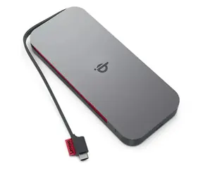 Bezprzewodowy mobilny power bank Lenovo Go 10000 mAh szary / 27 W / 1x USB-C(F) / 1x USB-C(M) / Qi@15W / PD3.0