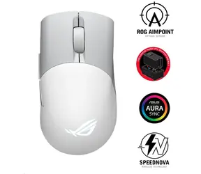 Asus ROG Keris Bezprzewodowa mysz AimPoint biała / Bezprzewodowa mysz do gier / 36000 DPI / 5 przycisków / BT i RF i USB