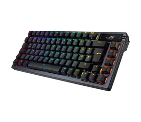 Asus ROG Azoth czarna / bezprzewodowa klawiatura do gier / mechaniczna / ROX NX RED / RGB / BT / USB / układ DE