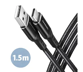Axagon BUCM-AM15AB HQ Kabel do transmisji danych USB-A 2.0 - USB-C 1,5m czarny
