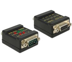 Tester DeLock RS-232 DB9 (F) - DB9 (M) czarny