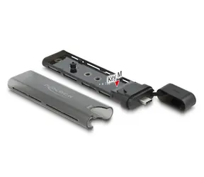 DeLock Obudowa zewnętrzna na dysk SSD M.2 NVME - USB-C (M) czarna