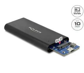 DeLock Obudowa zewnętrzna na dysk SSD M.2 NVME - USB-C (F) czarna