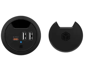 Icy Box IB-HUB1407 czarny / Ładowarka / 30W / 2x USB-A / 1x USB-C 