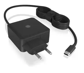 Icy Box IB-PS111-PD czarny / Ładowarka / 65W / USB-C / kabel 1,5m