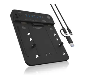 Icy Box IB-2913MCL-C31 czarny / Stacja do klonowania / M.2 i 2,5" i 3,5" / USB 3.2 Gen 2