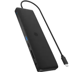 Icy Box IB-DK2116-C czarny / Stacja dokująca / USB-A / USB-C / HDMI / DP / GLAN / AUX / SD