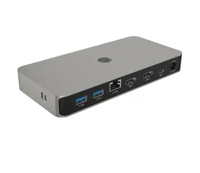 Icy Box IB-DK2880-C41 szary / Stacja dokująca / USB-A / USB-C / HDMI / GLAN / AUX / SD