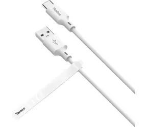 Kabel YENKEE YCU 315 WH SILIC USB-A (M) - USB-C (M) 1,5 m biały / 15 W