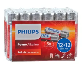 Bateria Philips Power Alkaline LR03P24P/10 AAA - 24 szt