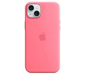 Silikonowe etui Apple z MagSafe do iPhone'a 15 PLUS w kolorze różowym