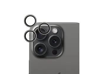 Szkło ochronne Epico na tylną kamerę do Apple iPhone 15 Pro/15 Pro Max w kolorze gwiezdnej czerni