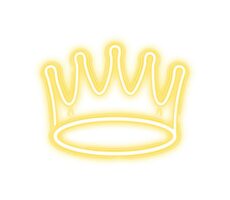 Forever Dekoracyjna plexi LED Neon Crown / Ciepła biel