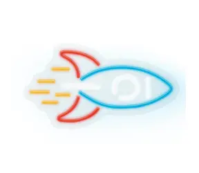 Forever Dekoracyjna plexi LED Neon Rocket wielokolorowa