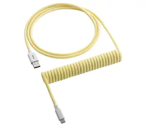 CableMod Klasyczny zwinięty Cable klawiatury USB-C - USB-A 1,5 m Lemon Ice / kabel klawiatury