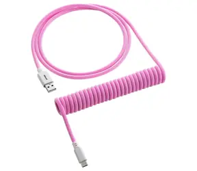 CableMod Klasyczny zwinięty Cable klawiatury USB-C - USB-A 1,5 m Truskawkowy Krem / Kabel klawiatury