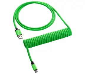 CableMod Klasyczny zwinięty Cable do klawiatury USB-C - USB-A 1,5m Viper Green / Kabel do klawiatury