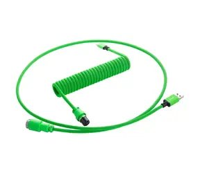 CableMod PRO Zwinięty Cable do klawiatury USB-C - USB-A 1,5m Viper Green / Kabel do klawiatury