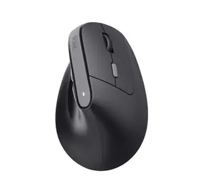 Trust Bayo II Bezprzewodowa czarna / Bezprzewodowa mysz pionowa / optyczna / 2400 DPI / 6 przycisków / USB / RF 2,4 GHz
