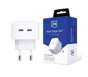 Ładowarka 3mk Hyper 35W biała / ładowarka / 2x USB-C PD / GaN