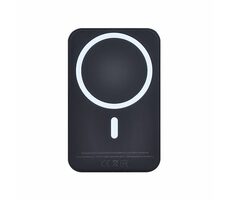 Power bank Solight 5000mAh czarny / kompatybilny z MagSafe / ładowanie bezprzewodowe / USB-C