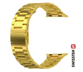Swissten Metalowy pasek do Apple Watch 42/44/45/49mm złoty
