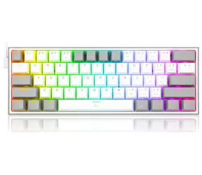 Redragon K617 Fizz Red szary/klawiatura do gier/mechaniczna/przełączniki czerwony/USB/US